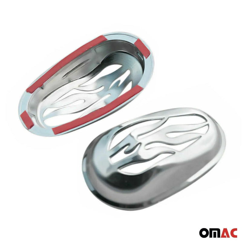 2007-2021 Citroen Nemo Side Indicator Signal Trim Cover ABS Chrome Silver 2Pcs