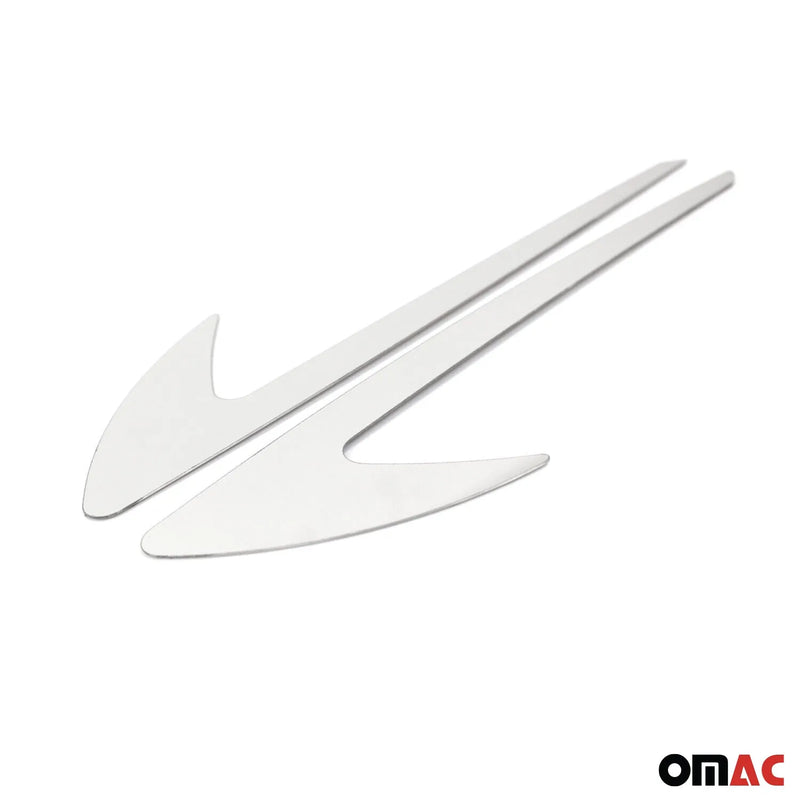 Kia Side Door Molding Trim Skirt Garnish Stainless Steel Gloss 2Pcs