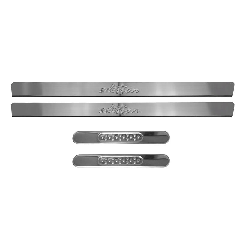 RAM Door Sill Scuff Plate Scratch Protector Stainless Steel Edition 4 Pcs