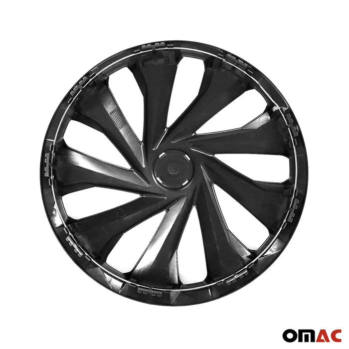 15 Inch Wheel Rim Covers Hubcaps for Jeep Black Gloss