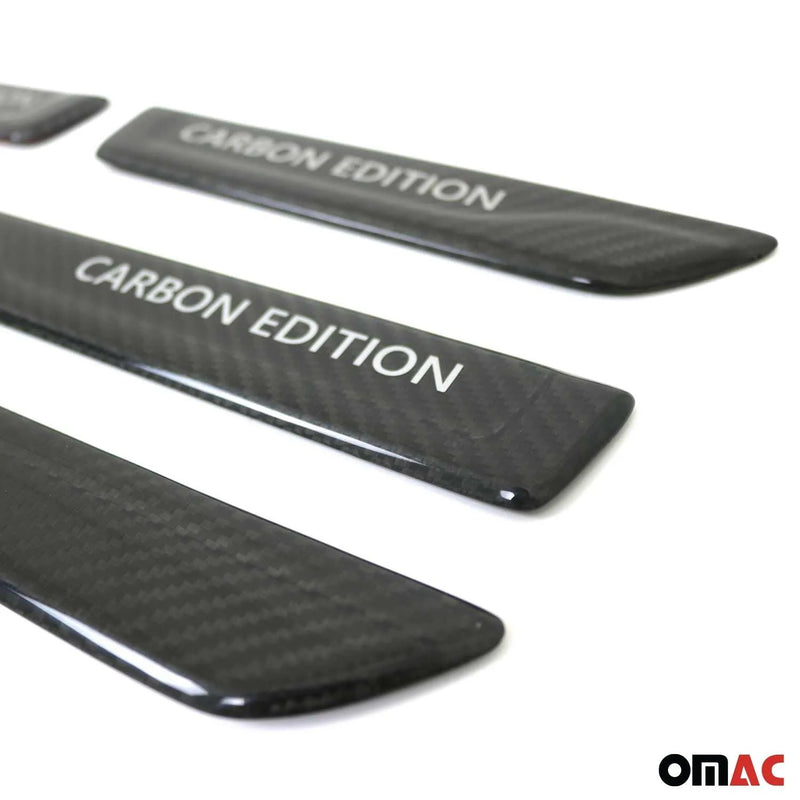 Saturn Door Sill Scuff Plate Scratch Protector Carbon Edition Black 4 Pcs