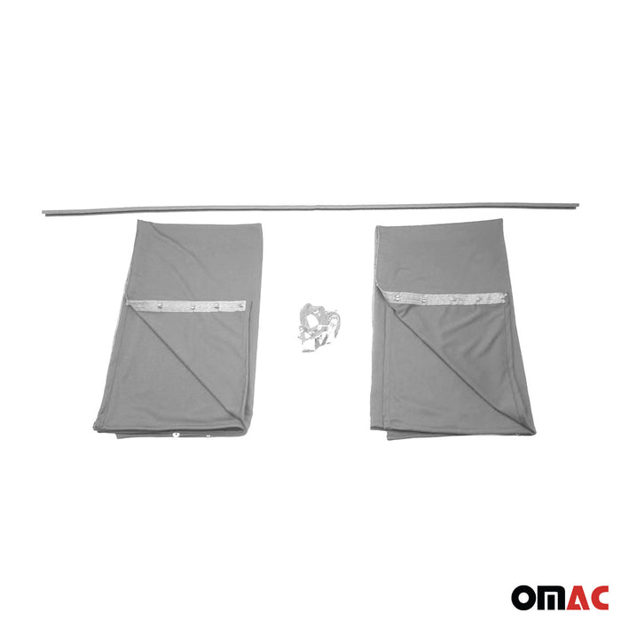 Cabin Divider Curtains Privacy Curtains for GMC Gray 2 Curtains