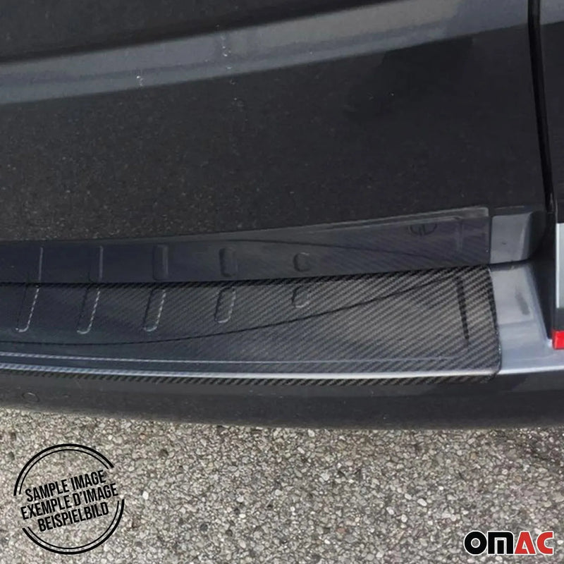 Rear Bumper Sill Cover Protector Guard for Fiat 500 2009-2019 Carbon Fiber - OMAC USA