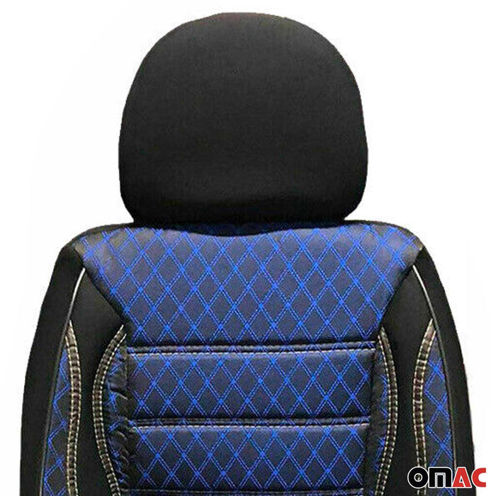 Front Car Seat Covers Protector for Ford Black Blue Cotton Breathable