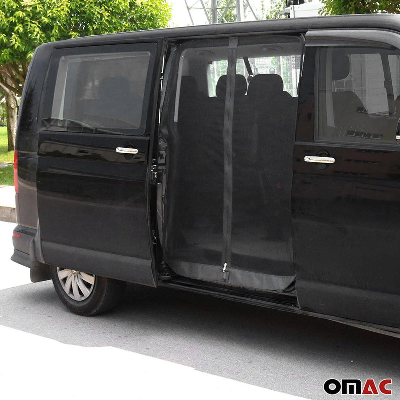 2015-2024 Ford Transit Mosquito Net Bug Magnetic Screen Sliding Door Black