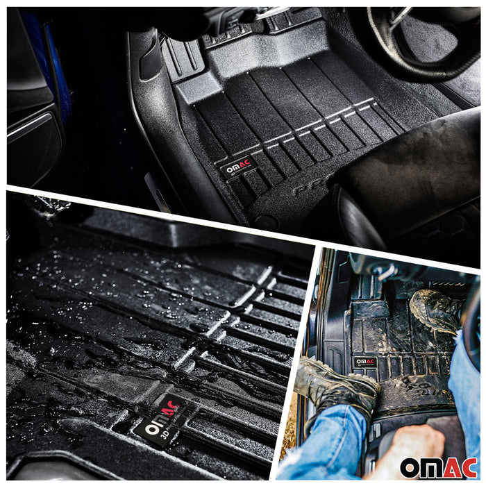 OMAC Premium Floor Mats & Cargo Liners for Audi Q5 2009-2017 Rubber Black 5 Pcs