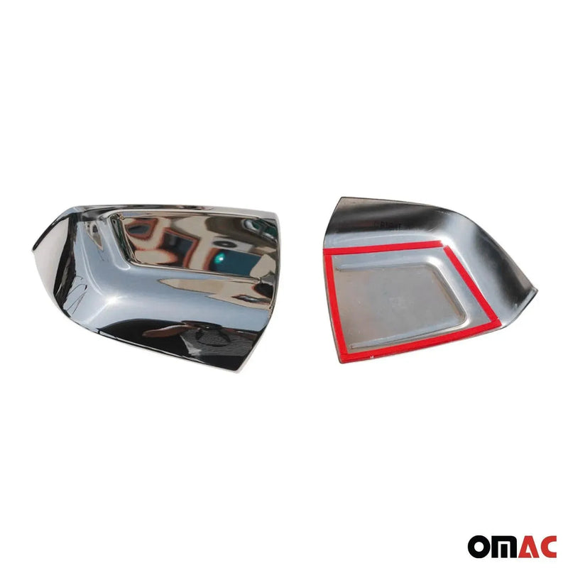 Side Mirror Cover Caps Fits RAM ProMaster City 2015-2022 Steel Silver 2 Pcs - OMAC USA