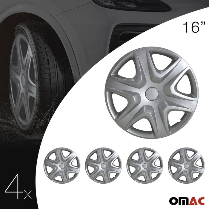 16" Wheel Rim Covers Hub Caps for Mitsubishi Silver Gray