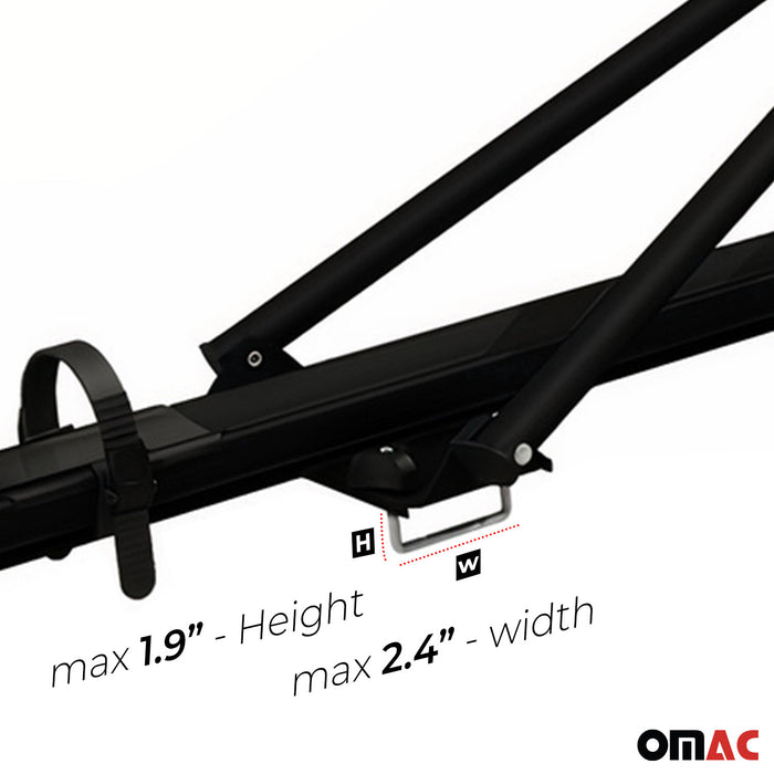 Bike Rack Carrier Roof Racks Set for Mitsubishi Outlander 2007-2013 Black 3x