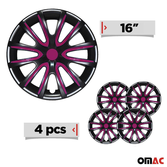 16" Wheel Covers Hubcaps for Mazda Black Violet Gloss