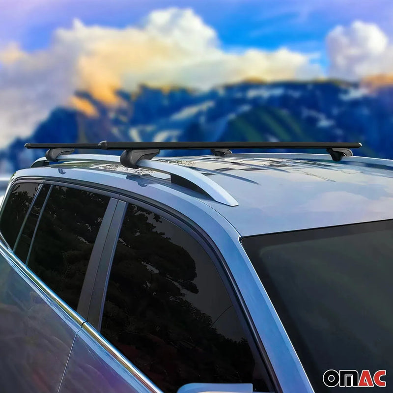 Lockable Roof Rack Cross Bars Luggage Carrier for Nissan Murano 2009-2014 Black - OMAC USA