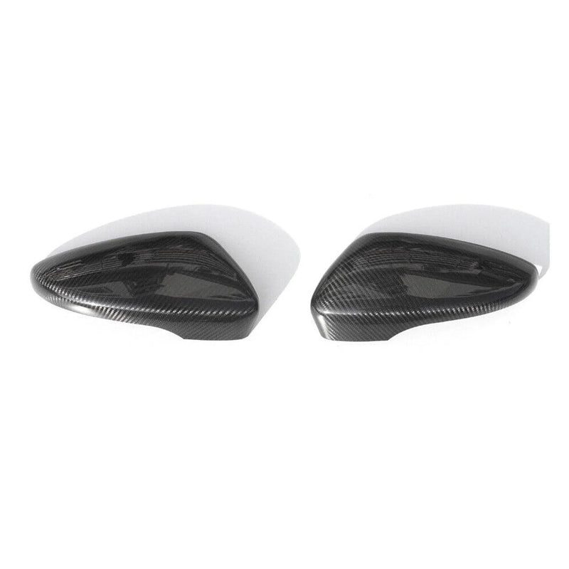 Side Mirror Cover Caps Fits VW CC 2009-2017 Carbon Fiber Black 2 Pcs - OMAC USA