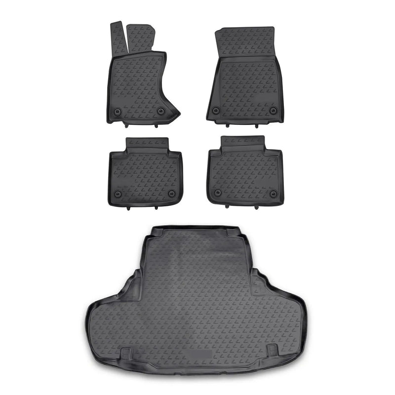 2013-2018 Lexus ES 350 Floor Mats & Cargo Liner Full Set All Weather Black