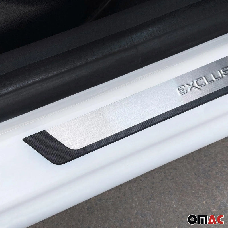 GMC Yukon / Yukon XL 1500 Door Sill Scuff Plate Scratch Protector Exclusive Brushed Steel 4Pcs