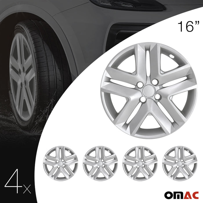 4x 16" Wheel Covers Hubcaps for Alfa Romeo Silver Gray