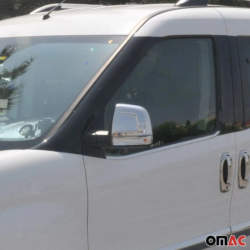 Side Mirror Cover Caps Fits RAM ProMaster City 2015-2022 Steel Silver 2 Pcs - OMAC USA