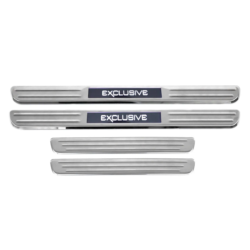 Audi S3 RS3 Door Sill Scuff Plate Illuminated Exclusive Steel Silver 4Pcs