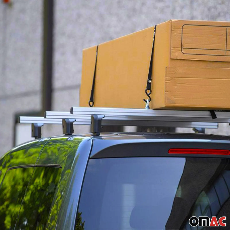 Professional Roof Racks Cross Bars Set for RAM ProMaster 2014-2024 Gray 3Pcs