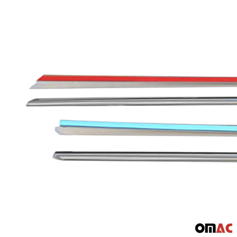 Window Molding Trim Streamer for VW Jetta A6 2011-2018 Steel Silver 6 Pcs - OMAC USA