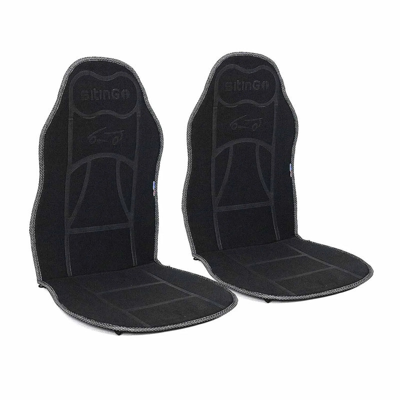 Genesis Car Seat Protector Cushion Cover Mat Pad Black Black 2 Pcs