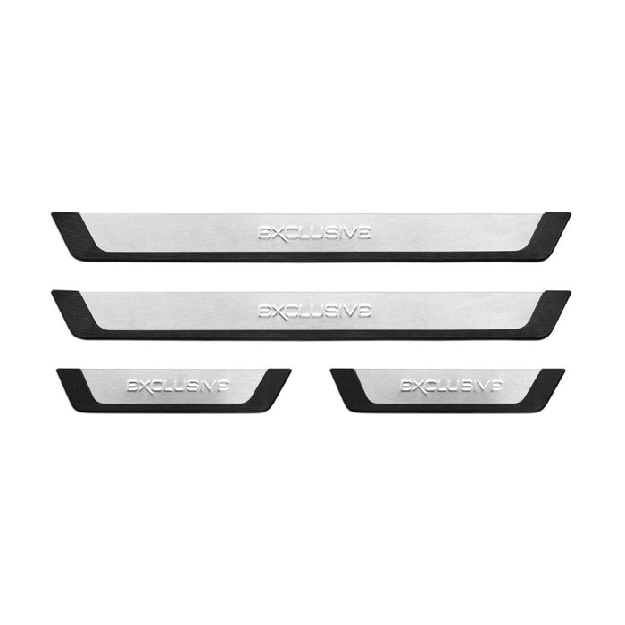 Door Sill Scuff Plate Scratch Protector for GMC Acadia Envoy Exclusive Steel 4x