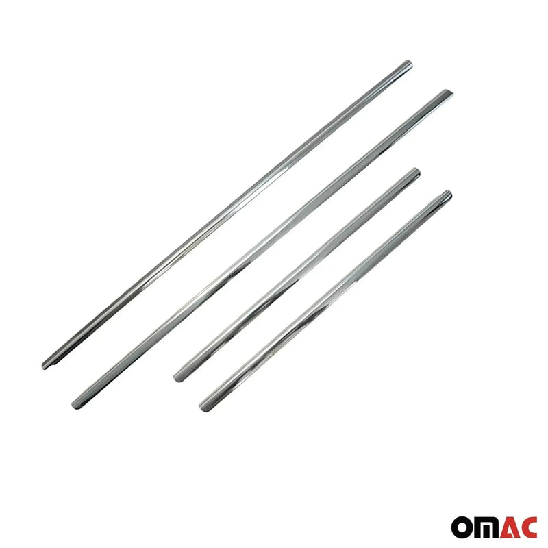 Window Molding Trim Streamer for VW Jetta A6 2011-2018 Steel Silver 6 Pcs - OMAC USA