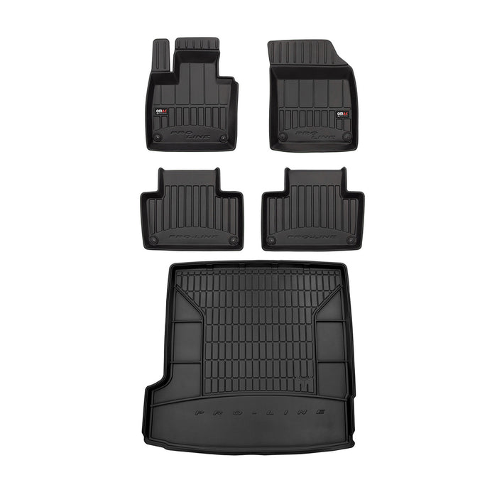 OMAC Premium Floor Mats & Cargo Liners for Volvo XC90 2016-2024 Black 5 Pcs