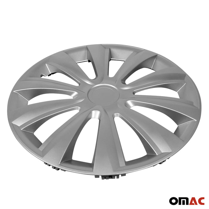 16 Inch Wheel Covers Hubcaps for Hyundai Silver Gray Gloss