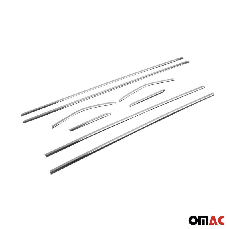 Window Molding Trim Streamer for Ford Focus Hatchback 2012-2018 Steel Silver 8x - OMAC USA