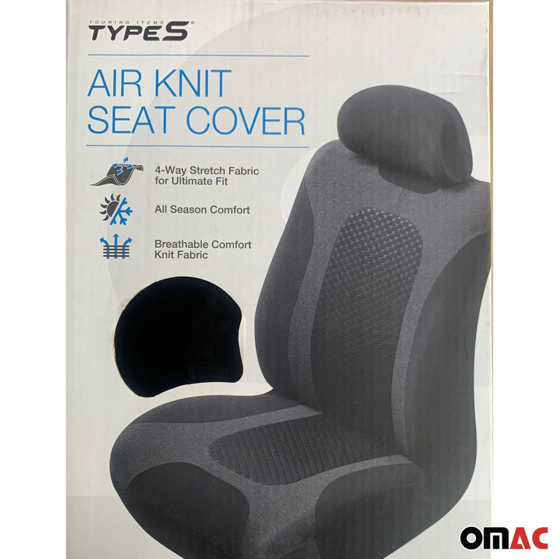 Premium Air Knit Black Seat Cover One Size Car Truck SUV