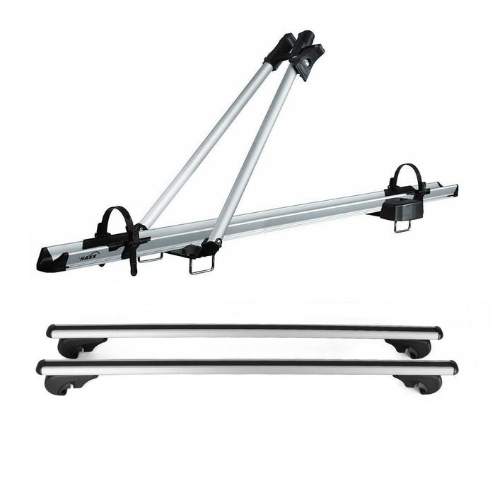 Bike Rack Carrier Roof Racks Set for Toyota Yaris 1999-2006 Silver 3x