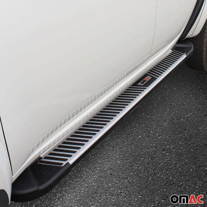 Side Step Nerf Bars Running Boards for Kia Soul 2010-2013 Black Silver 2Pcs