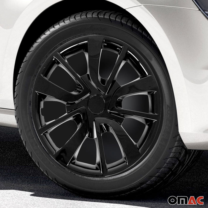 15 Inch Wheel Covers Hubcaps for Toyota Black Gloss