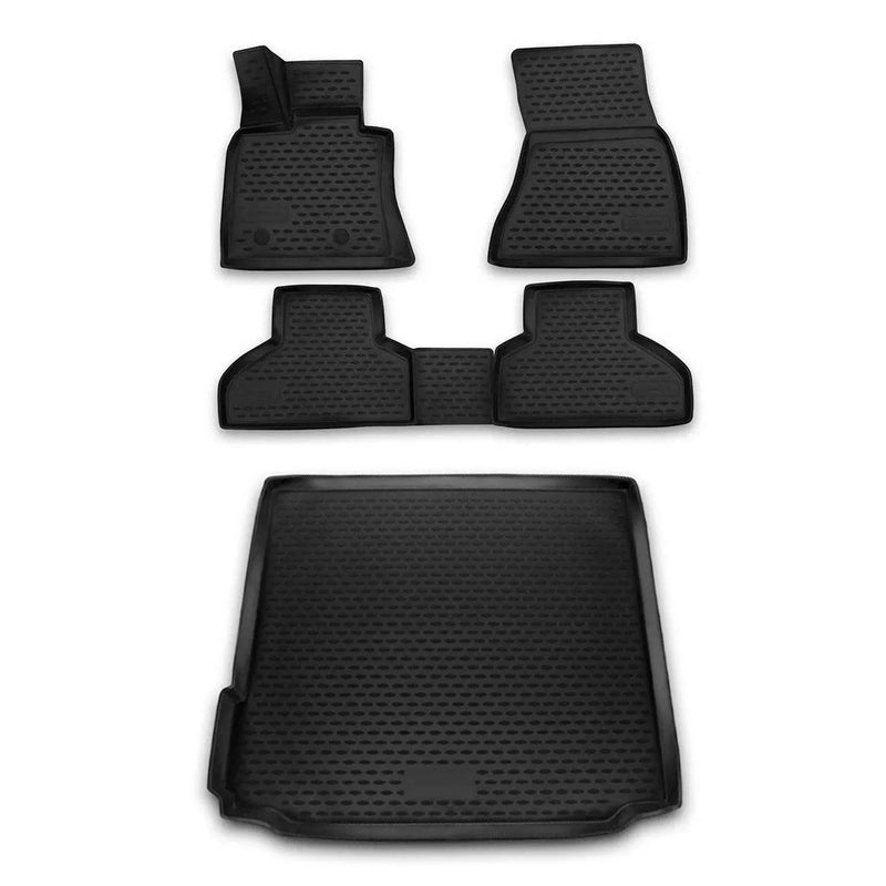 Custom Floor Mats & Cargo Liners for BMW X5 F15 F85 2014-2018 TPE Black 5x - OMAC USA