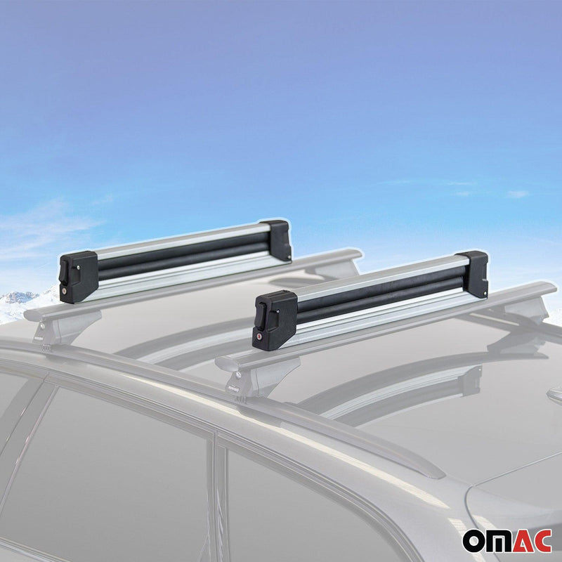 32.2" Ski Rack Snowboard Carriers Top Holder Roof Rack Lockable