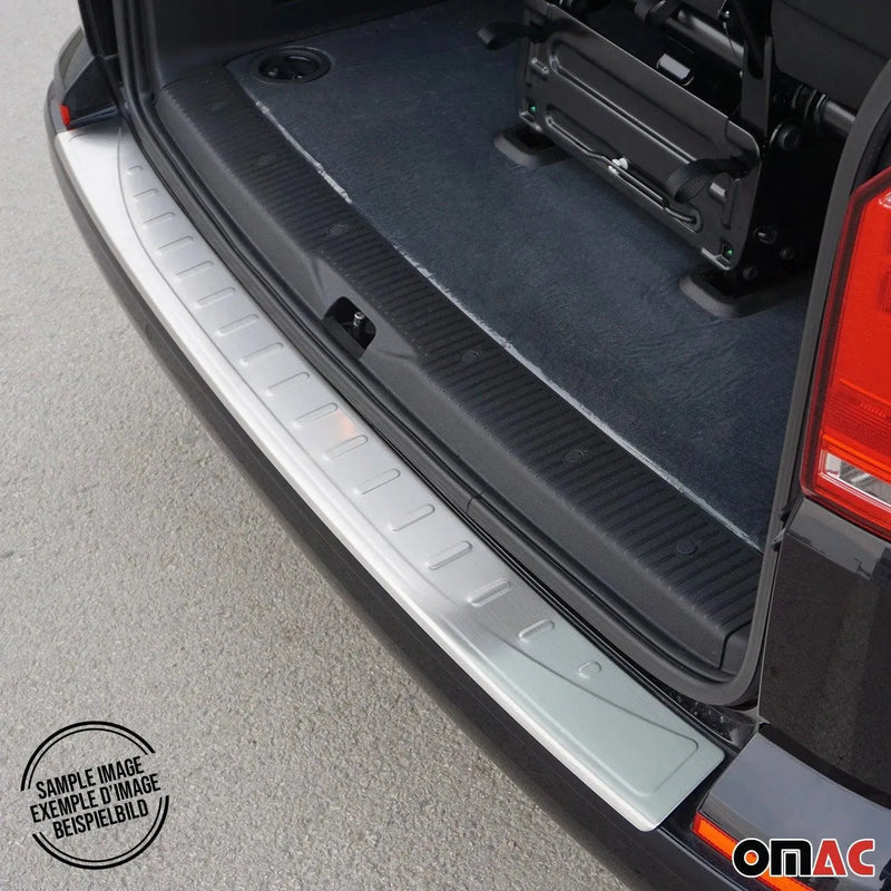 Rear Bumper Sill Cover Protector for Hyundai Tucson 2016-2018 Brushed Steel - OMAC USA