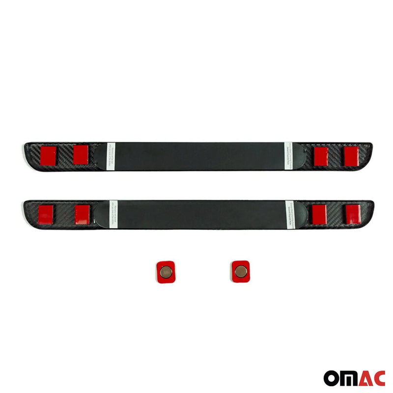 Audi A4 A5 Door Sill Scuff Plate Illuminated Sport Carbon Fiber 2 Pcs