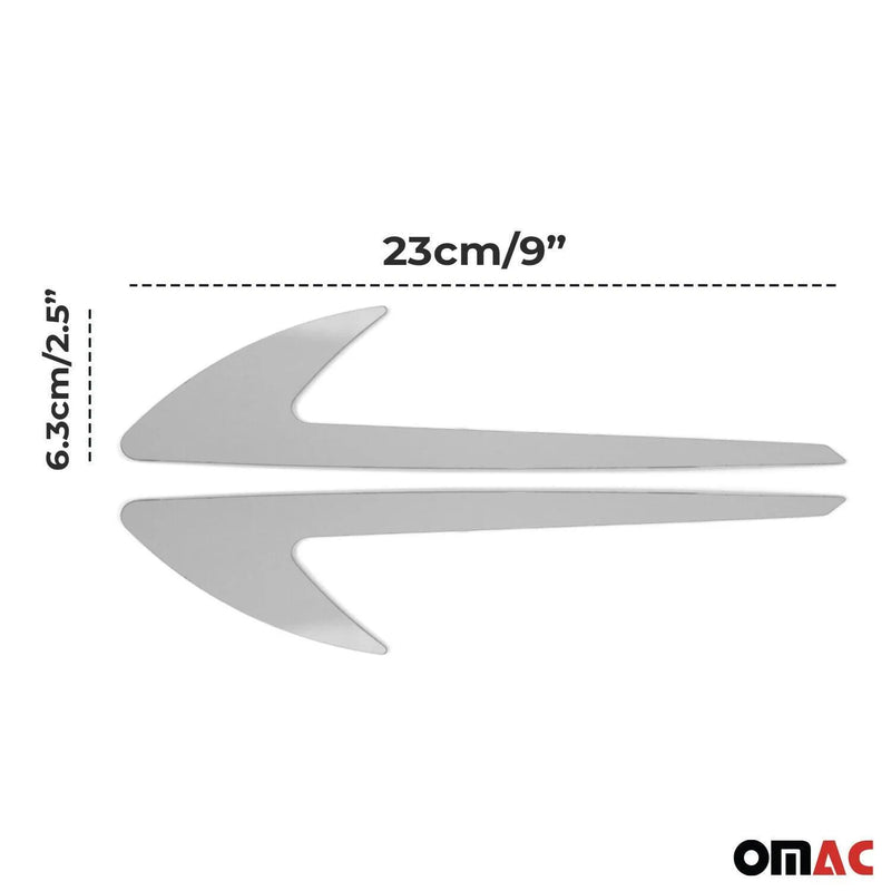 2015-2021 Mercedes C Class W205 Side Door Molding Trim Skirt Garnish Stainless Steel Gloss 2Pcs