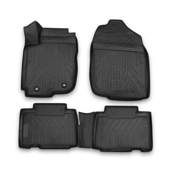 OMAC Floor Mats Liner for Toyota RAV4 2013-2018 Black TPE All-Weather 4 Pcs