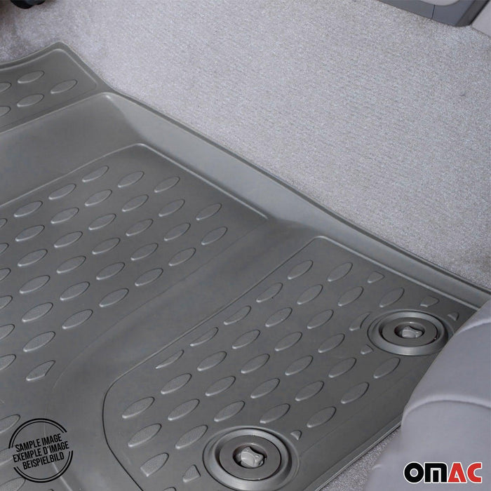 OMAC Floor Mats Liner for Toyota Tundra CrewMax Cab 2014-2021 Gray 4 Pcs