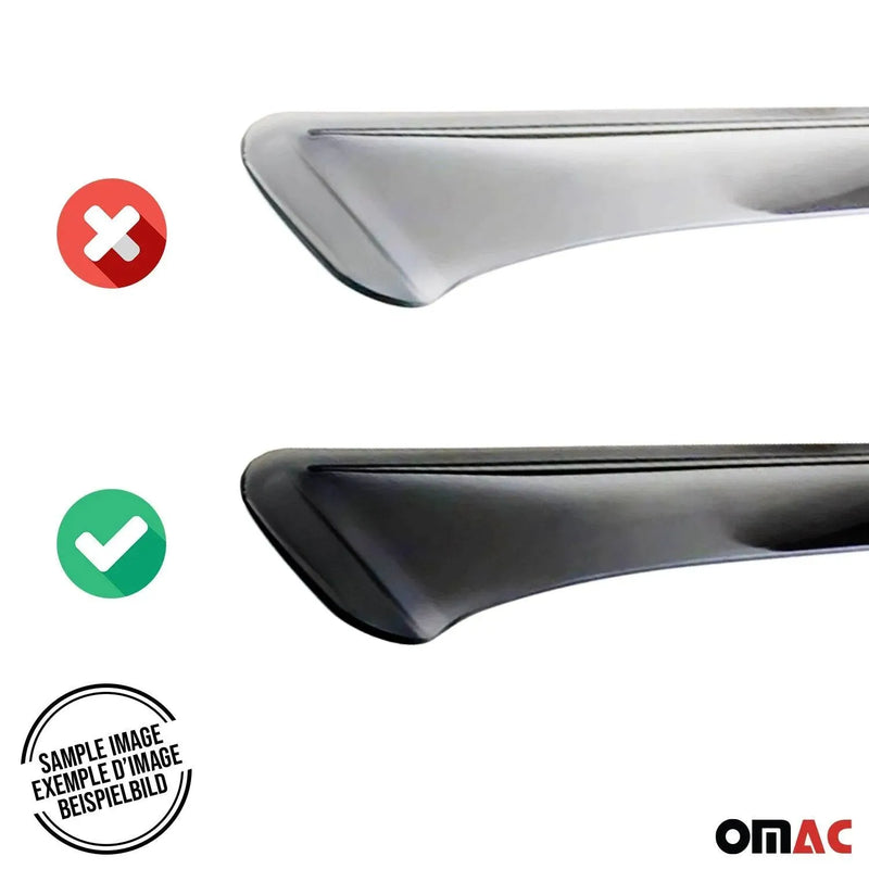 Window Visor Vent Rain Guard Deflector for BMW X5 E70 2007-2013 Acrylic Smoke 4x - OMAC USA