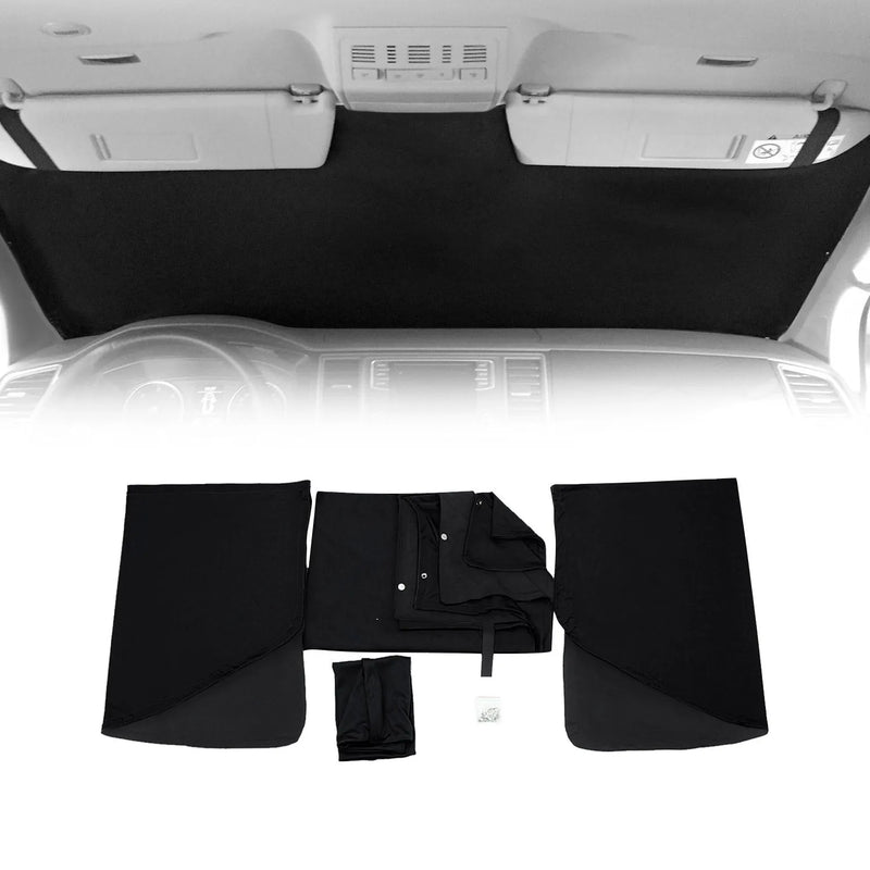 1993-2003 VW Eurovan Magnetic Window Curtains UV Protection Black 3 Pcs