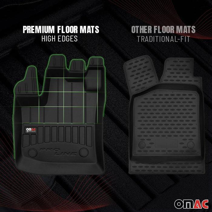 OMAC Premium Floor Mats for VW Golf GTI MK7 2015-2021 All-Weather Heavy Duty