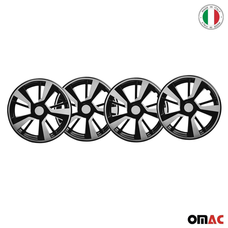 Twintone Hub Caps Wheel Cover 14" Black & White Insert Full Set 4 pcs.