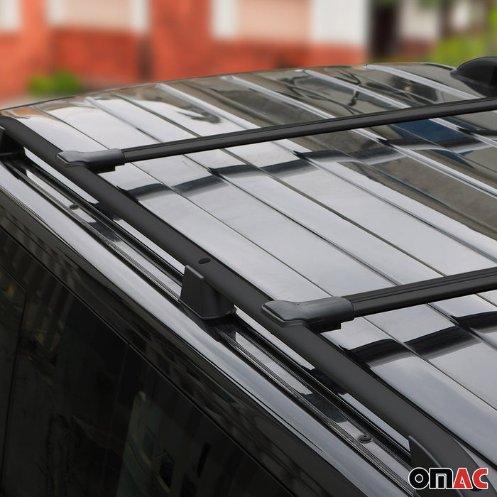 Roof Rack Rail Cross Bars Set for Land Rover Range Rover Sport 2006-2009 Black