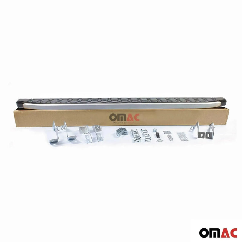 Running Board Side Steps Nerf Bar for Toyota RAV4 2006-2012 Black Silver 2Pcs - OMAC USA