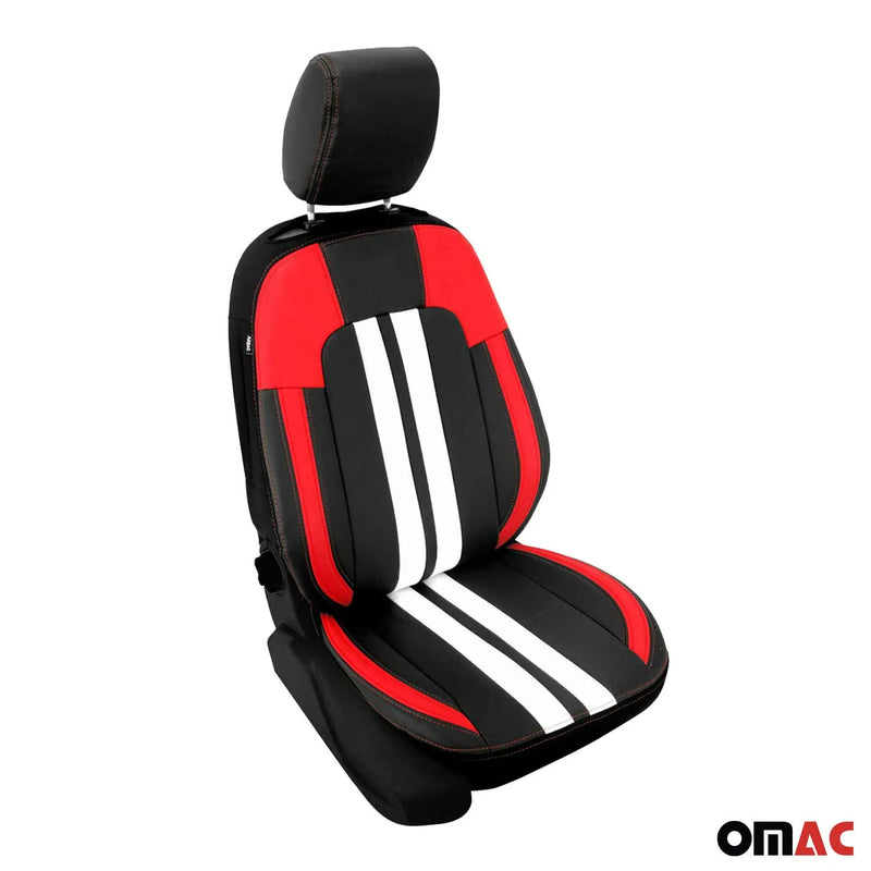 Alfa Romeo Front Car Seat Covers Protector Black White Breathable Cotton