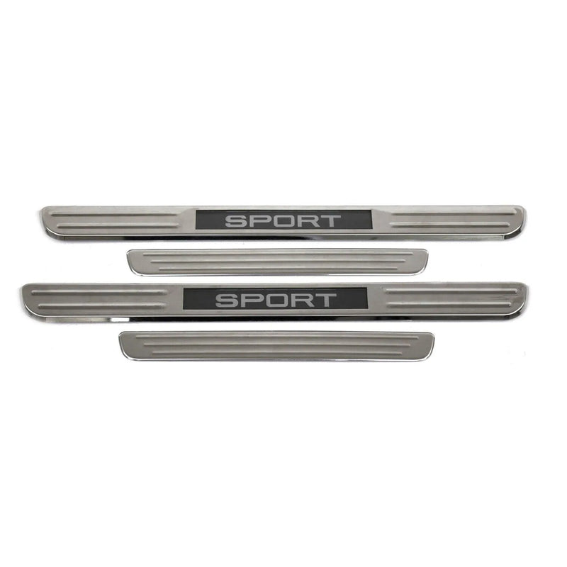 BMW X1 X2 X3 Door Sill Scuff Plate Illuminated Sport Steel Silver 4 Pcs