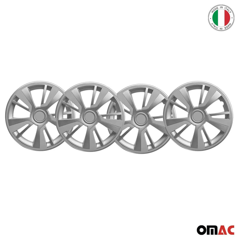 Twintone Hub Caps Wheel Cover 14" Grey & Light Gray Insert Full Set 4 pcs.