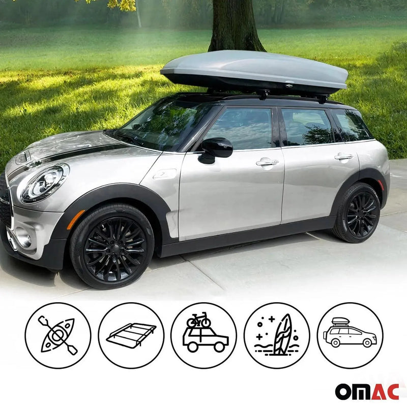 220 Lbs Luggage Roof Rack Cross Bars for BMW X1 F48 2015-2022 Alu Silver 2x - OMAC USA